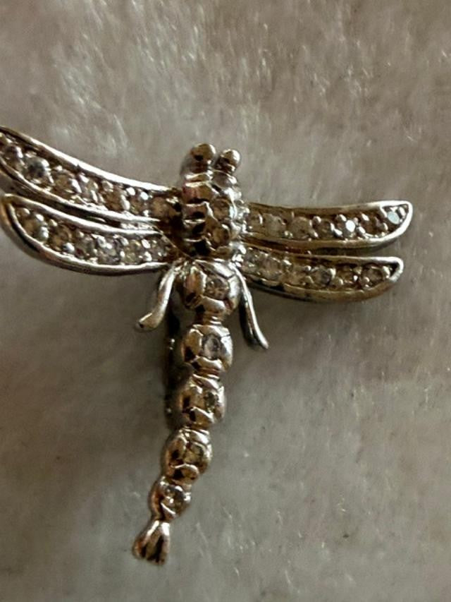 Black leather Band with Sterling Silver Dragonfly Bracelet