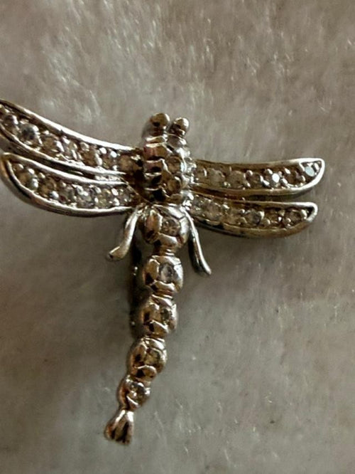 Black leather Band with Sterling Silver Dragonfly Bracelet