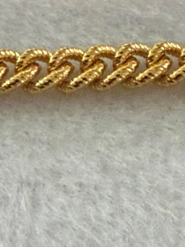 Vintage KJL signed long gold-tone chain