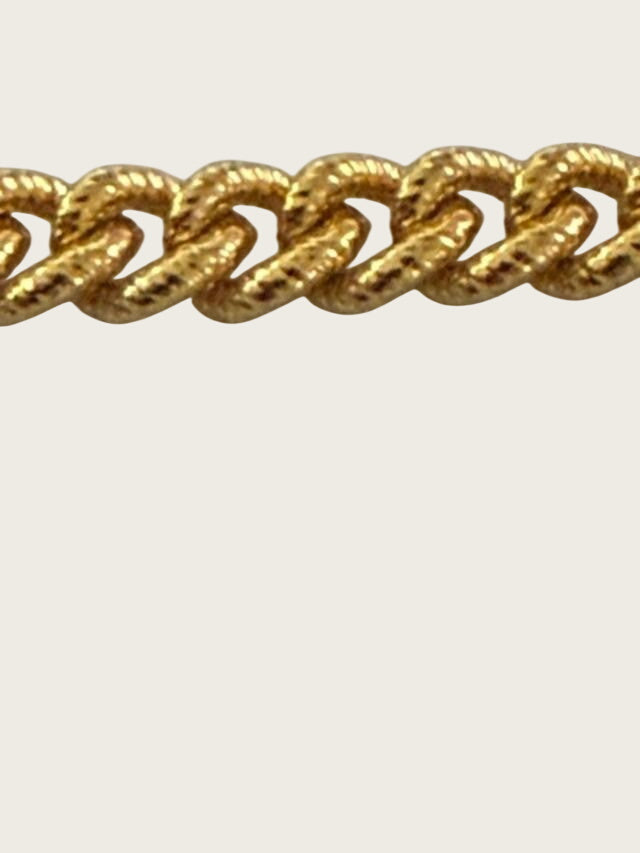 Vintage KJL signed long gold-tone chain