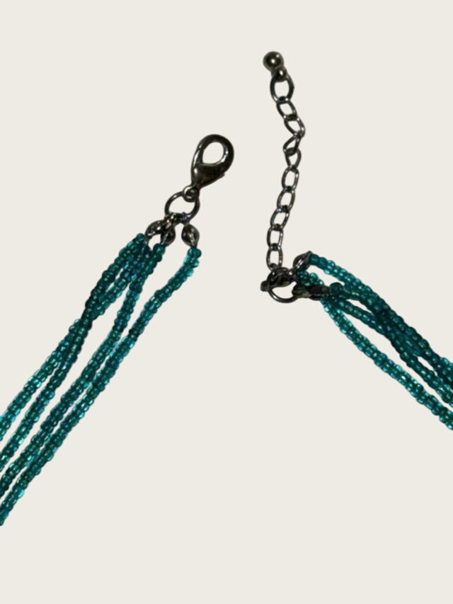 green beaded necklace