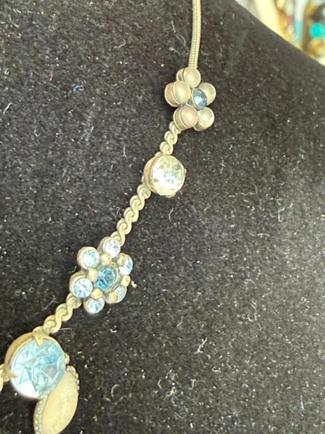rhinestone necklace vintage