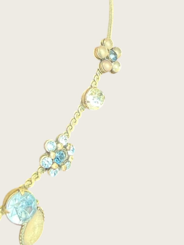 rhinestone necklace vintage