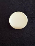 OOAK Ivory Plastic Disc Brooch Upcycled Vintage Earring Pin 1.5"