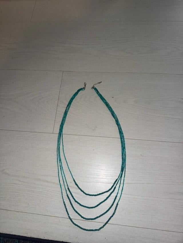 green beaded necklace