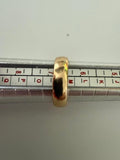 Gold Tone Smooth 3mm Adjustable Band Ring Size 7 Minimalist
