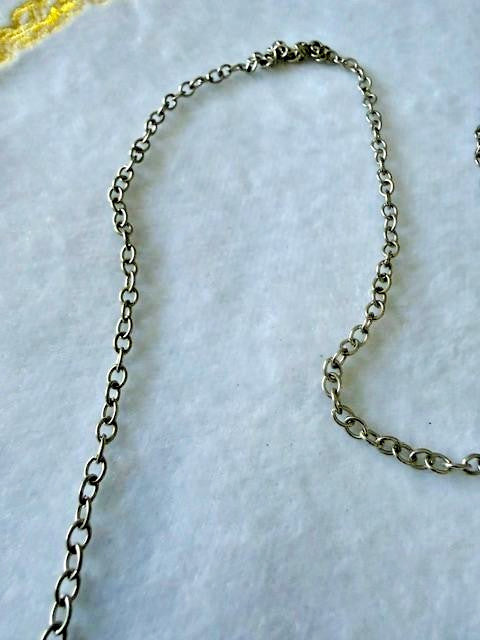 Vintage Silver Tone Filigree Amber Teardrop Pendant Necklace Rhinestone Accent 3
