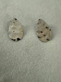 Vintage Silver Tone Hammered Teardrop Clip On Earrings Modernist