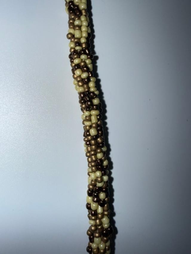 Vintage Seed Bead Rope Necklace 30" Endless Boho Earth Tone No Clasp