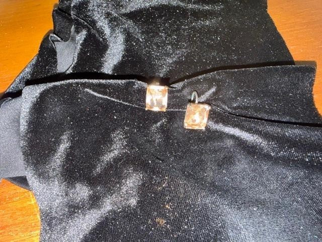 Champagne Crystal Square Earrings