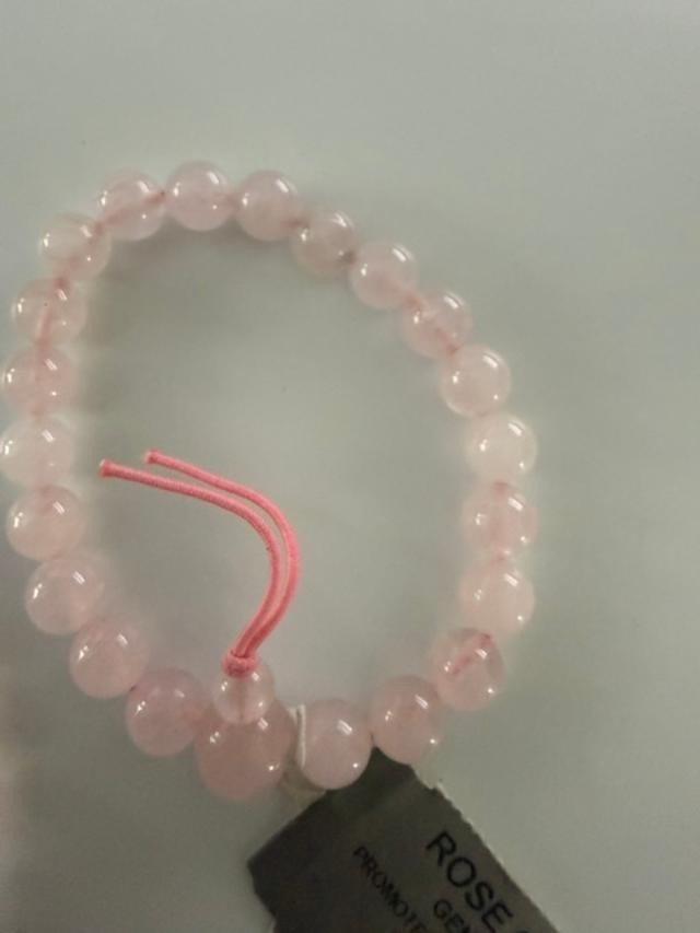 2 New rose pink quartz bracelets