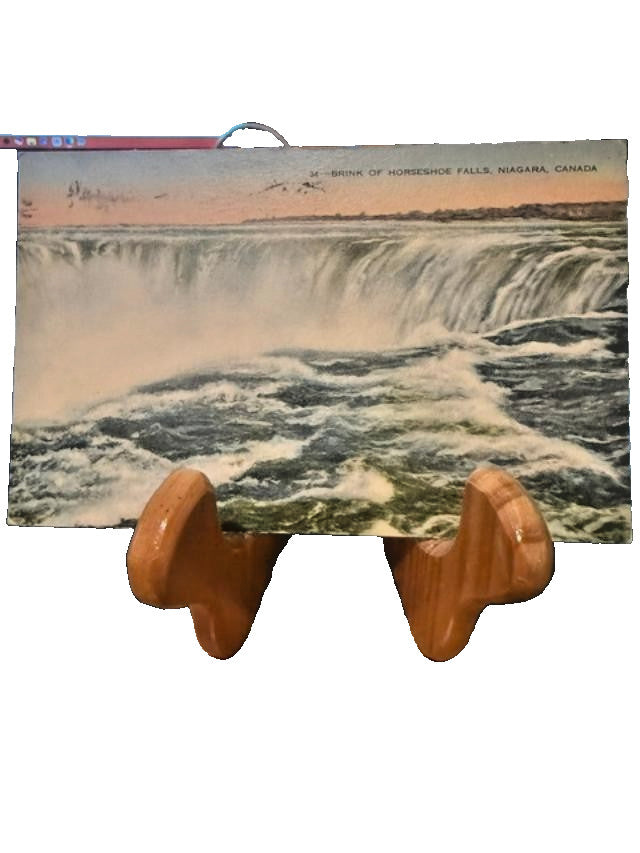 Brink Of Horseshoe Falls Niagara Vintage Postcard Canada
