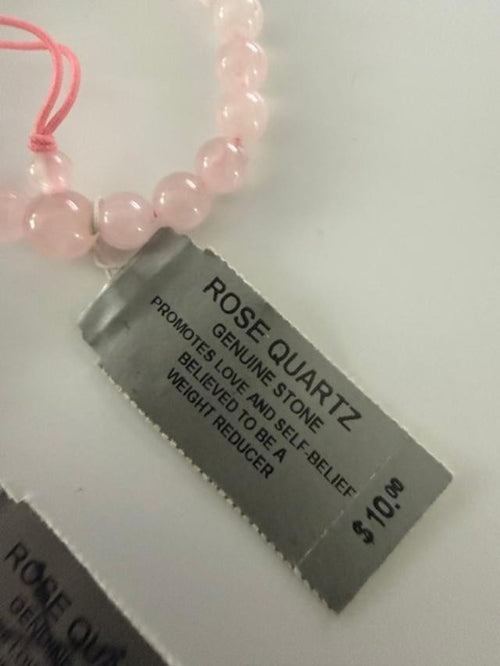 2 New rose pink quartz bracelets