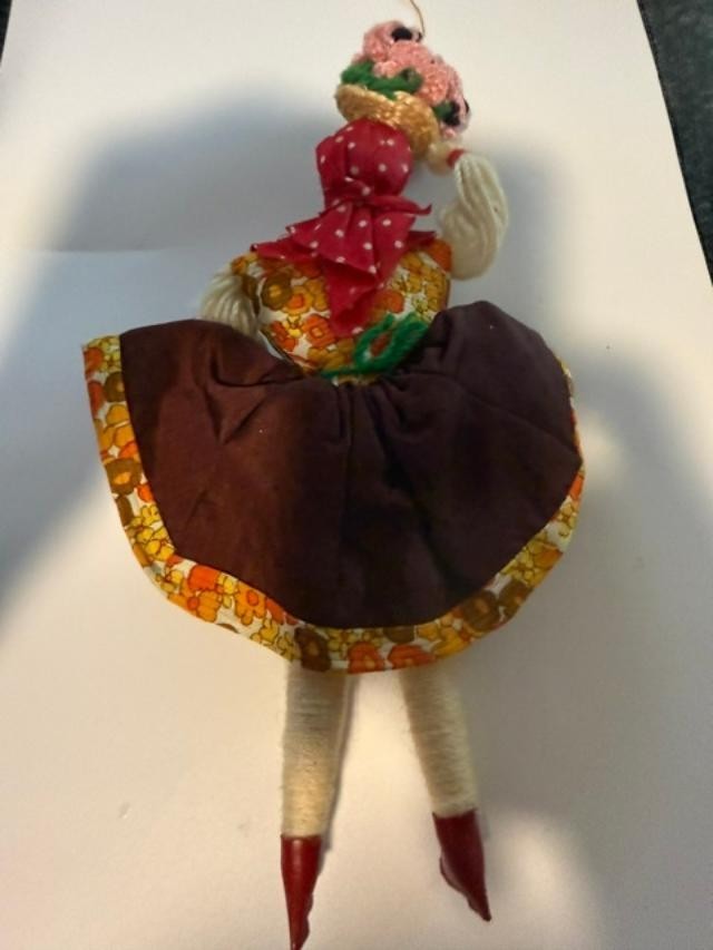 Vintage 1970s Portugal Folk Art Souvenir Doll 12" Traditional Costume Handmade