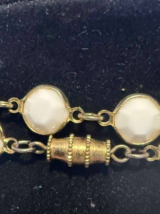 54 inch white bead necklace