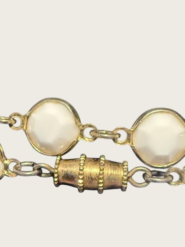54 inch white bead necklace