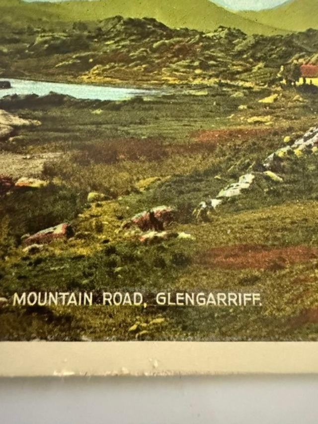 Vintage Mountain Road Glengarriff Ireland Valentine’s Postcard Unused