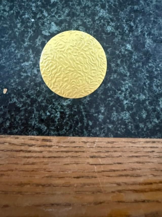 Yellow metal textured Round Disc Earrings 1.25" Bold Statement Costume Jewelry
