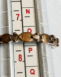 Antique Brass Tone Leaf Berry Vine Eternity Band Ring Size 7.75