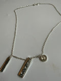 GV9 Silver Tone Sagittarius Zodiac Crystal Charm Necklace 18"