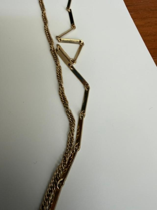 Celebrity NY Long Layered Chain Necklace Gold Tone Classic 54 Inch Vintage