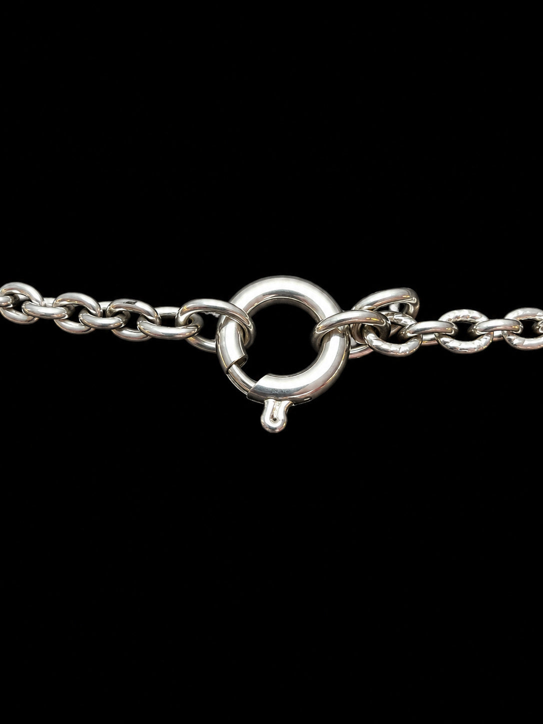 Romantic Clear Rhinestone Floating Open Heart Pendant Silver Tone Chain Necklace