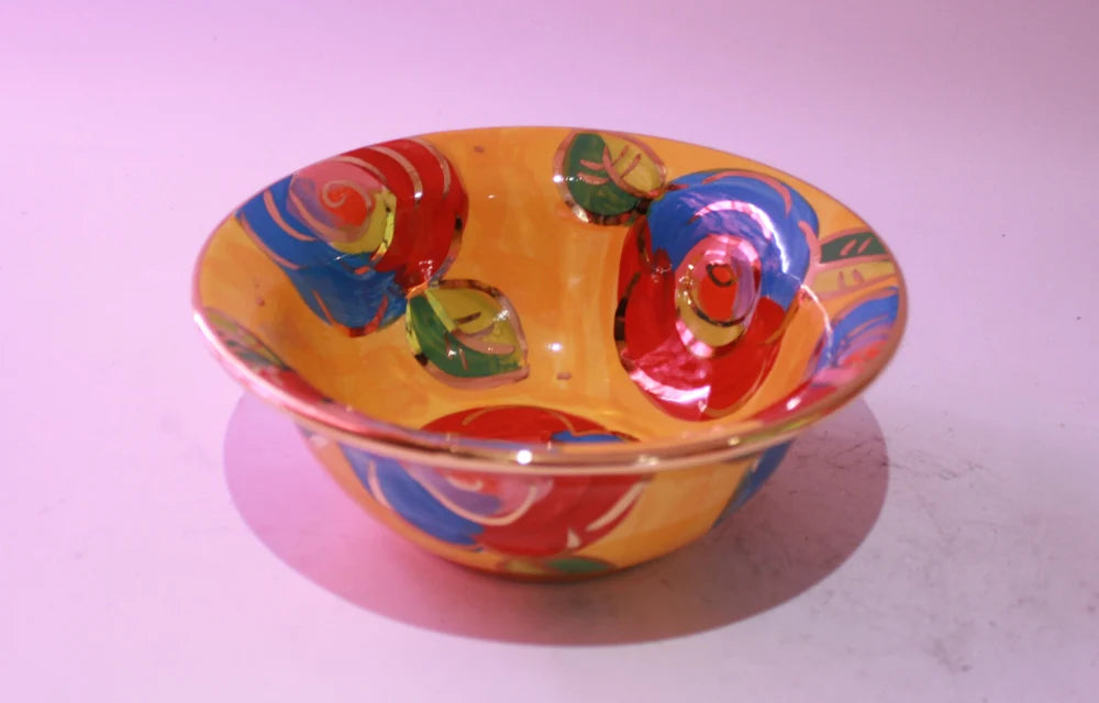 Cereal Bowl Gold New Rose Yellow